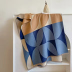 Omkeerbare Ponchosjaal Met Geometrisch Patroon Voor Herfst En Winter