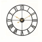 Ronde Metalen Wandklok met Stil Uurwerk