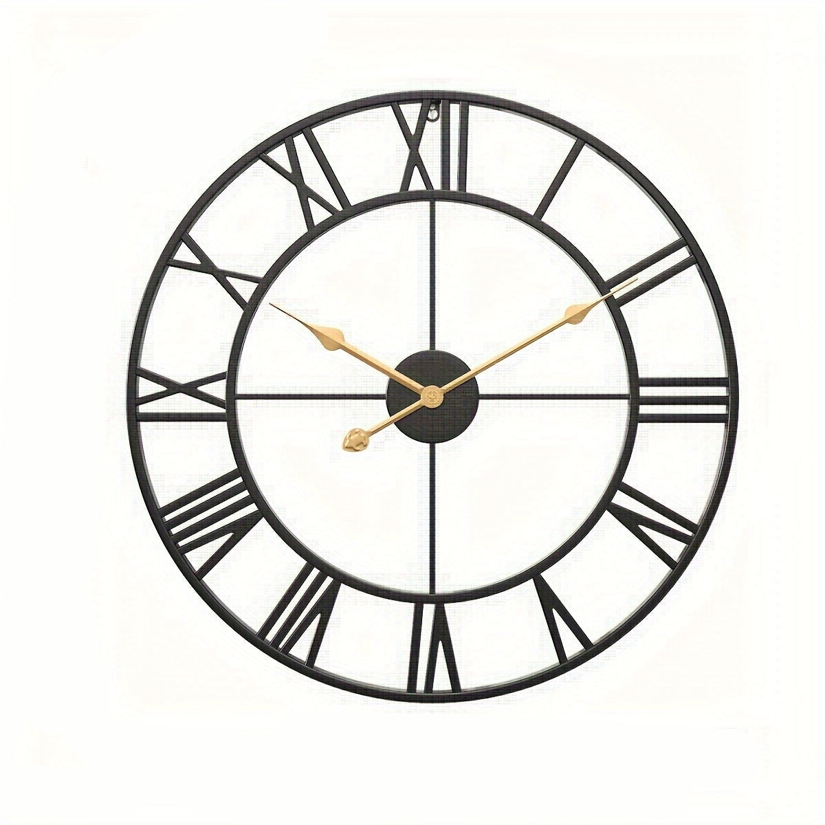 Ronde Metalen Wandklok met Stil Uurwerk