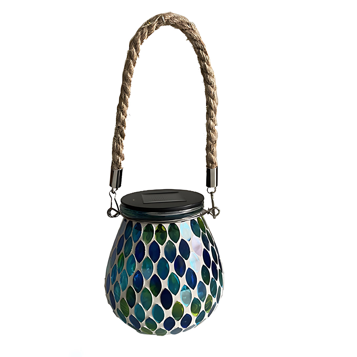 Solar Buitenlamp Met Gekleurd Glas En Sfeervolle Lichtpatronen