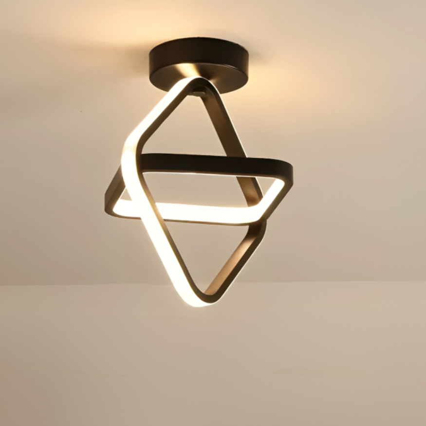 Kleine Moderne LED Plafondlamp met Innovatief 2‑Ringen Ontwerp voor Stijlvolle Binnenruimtes