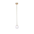 Glazen Hanglamp Met Glanzende Kap En Compact Ontwerp Voor Moderne Sfeerlicht