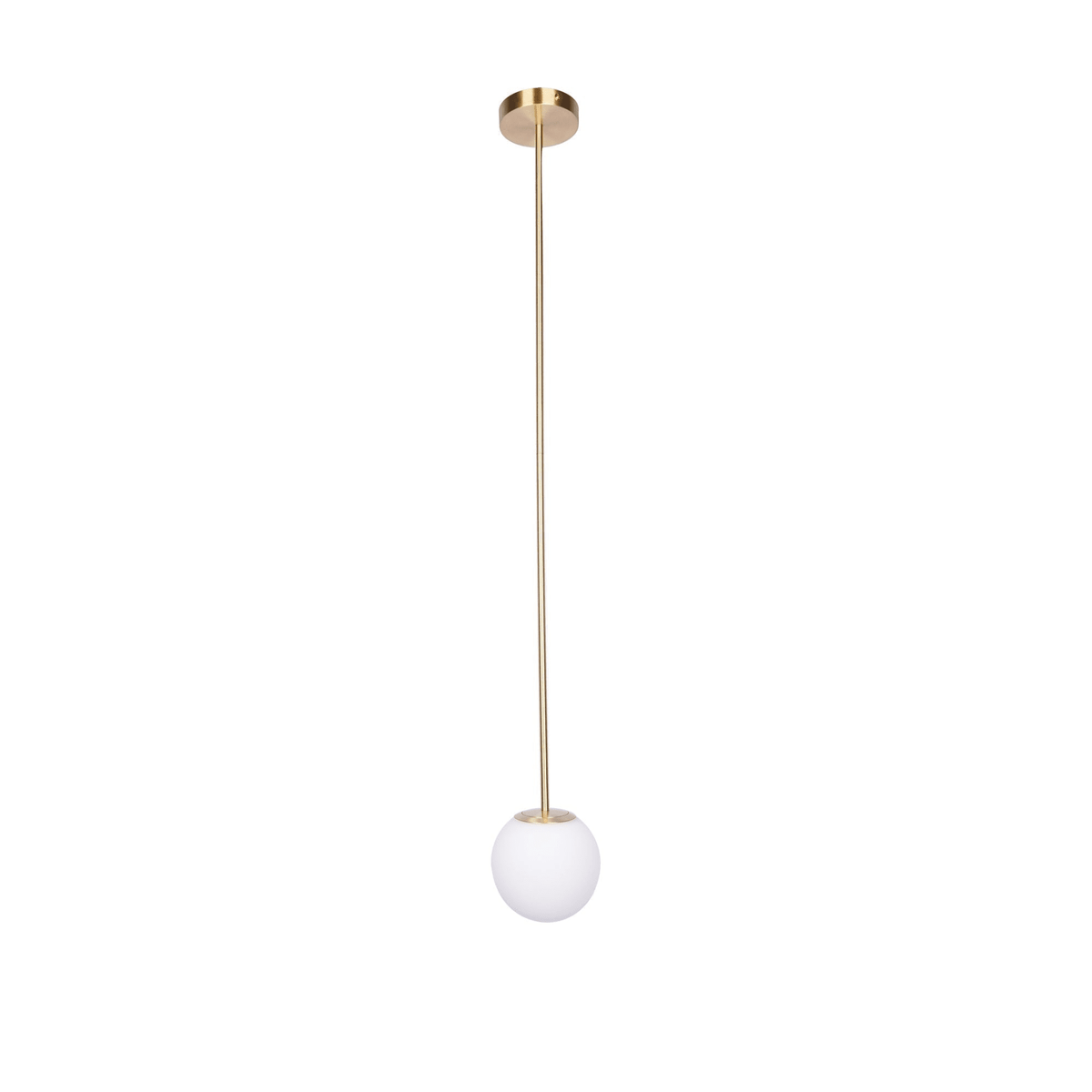 Glazen Hanglamp Met Glanzende Kap En Compact Ontwerp Voor Moderne Sfeerlicht