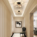 Inbouw Plafondlamp Met Kristalglas En Compact Ontwerp Voor Heldere Gangverlichting