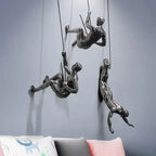 Wanddecoratie Set Met Hars Sculpturen En Dynamisch Klimontwerp