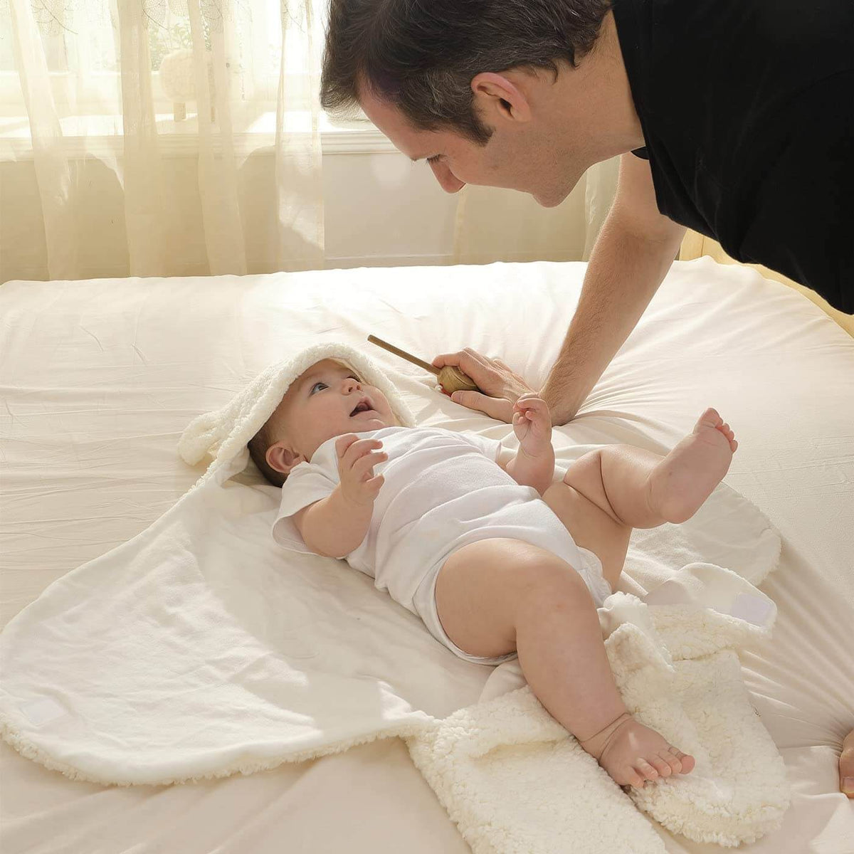 Baby Inbakerdoek Met Berenontwerp Voor Warmte En Comfort