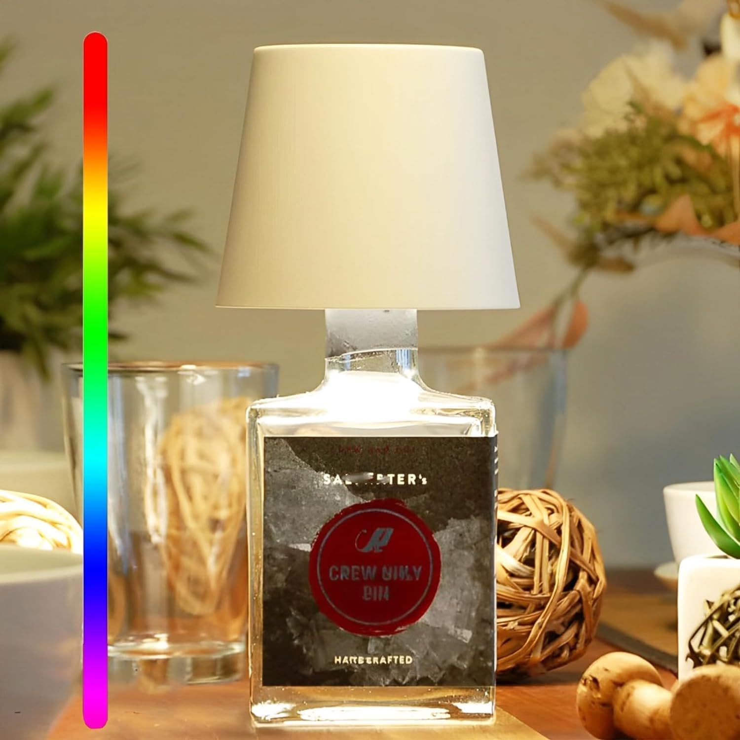 Draagbare LED Verlichtingsfles met Touchbediening en Traploze Dimmer voor Binnen- en Buitenruimtes