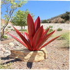 Metalen agave tuinsculptuur voor een decoratief tuinaccent