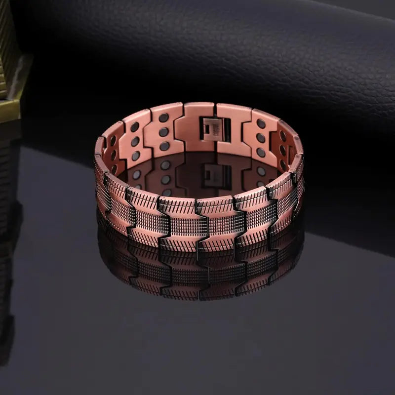 Koperen Magnetische Armband met Verstelbare Pasvorm voor Dagelijks Gebruik