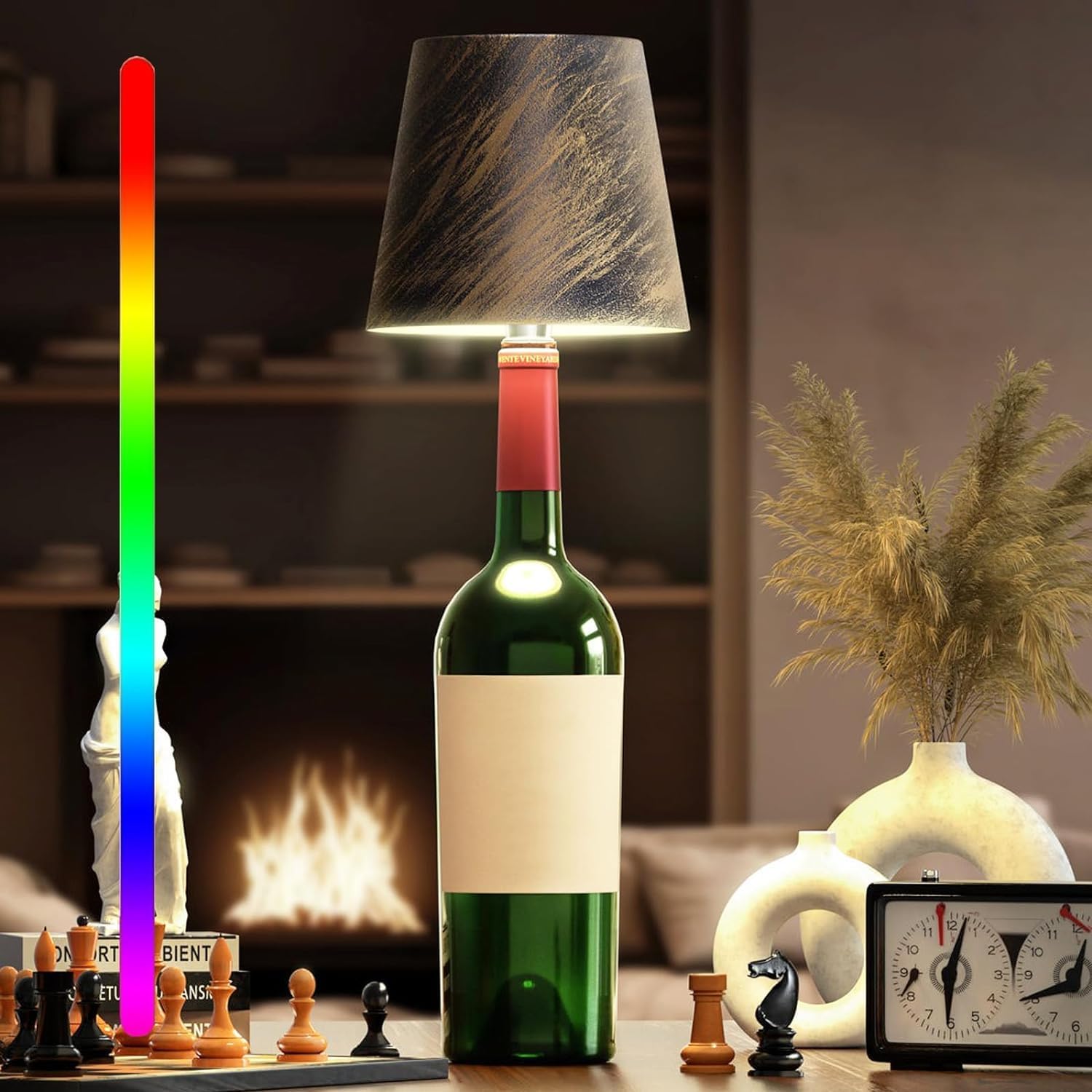 Draagbare LED Verlichtingsfles met Touchbediening en Traploze Dimmer voor Binnen- en Buitenruimtes