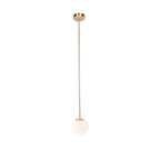 Glazen Hanglamp Met Glanzende Kap En Compact Ontwerp Voor Moderne Sfeerlicht