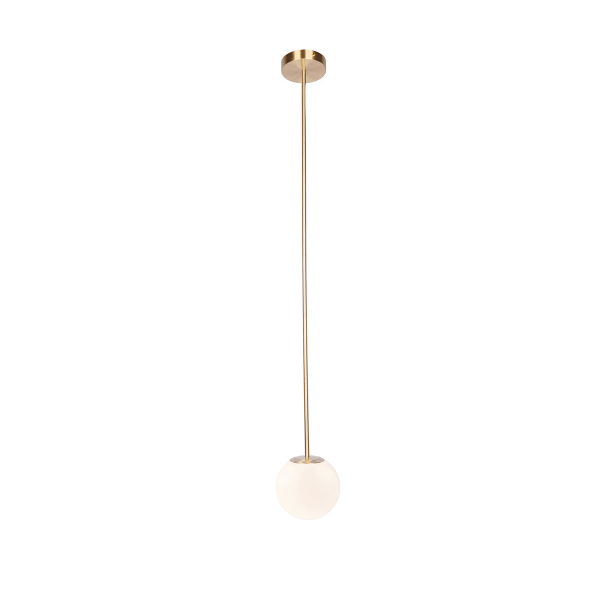 Glazen Hanglamp Met Glanzende Kap En Compact Ontwerp Voor Moderne Sfeerlicht