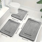 Badmatset van Memoryfoam met Antislip Onderzijde