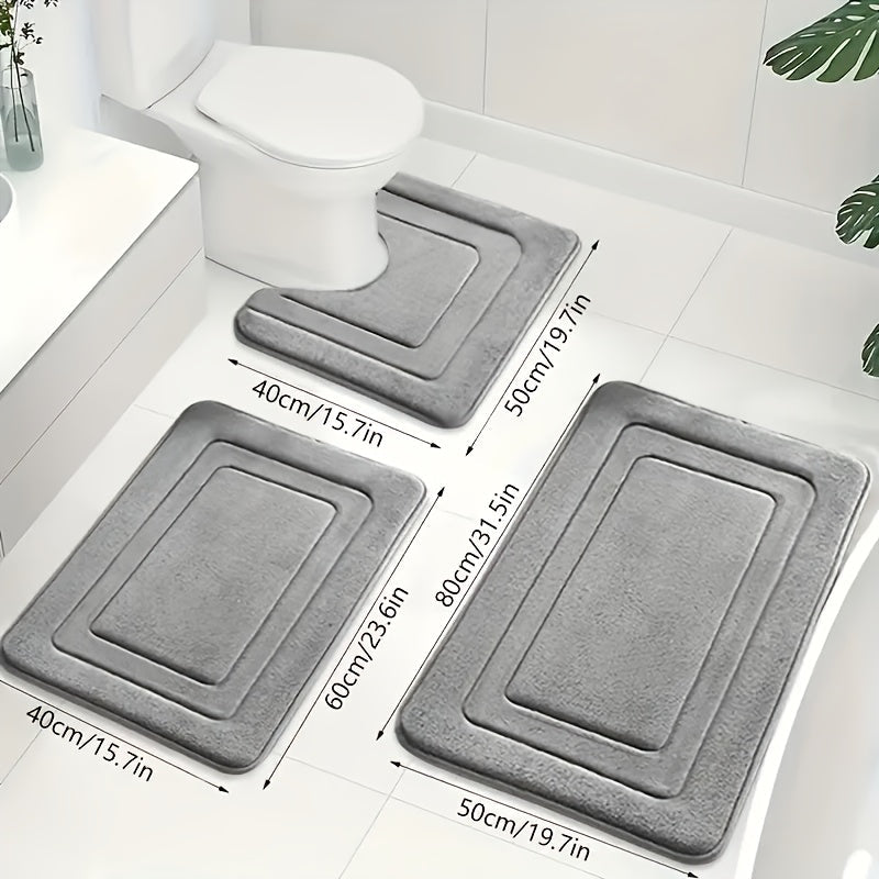 Badmatset van Memoryfoam met Antislip Onderzijde