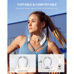 Draagbare Nekventilator met 360° Koeling en LED-Display voor Onderweg