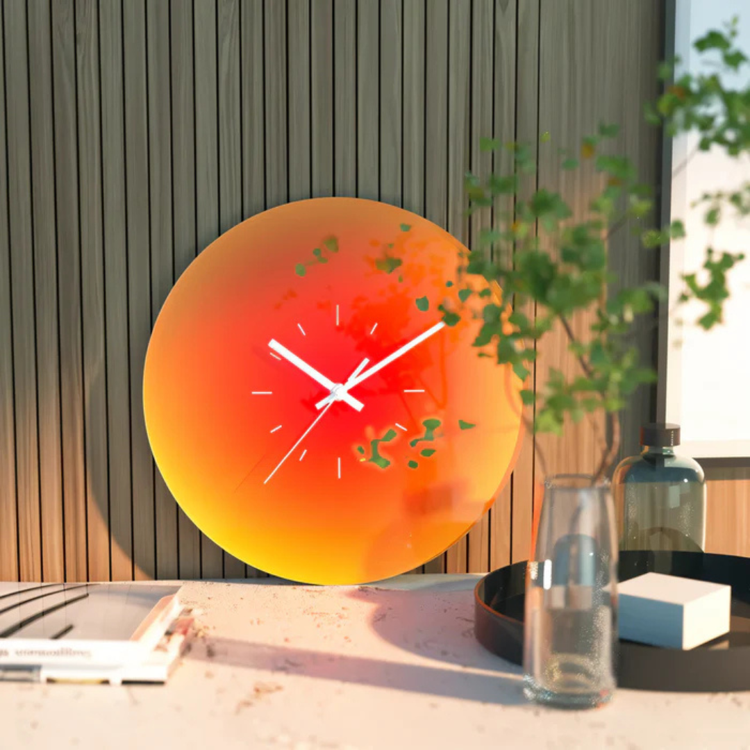 Design Wandklok van Glas