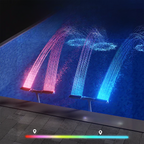 Zwembadfontein met Solar LED‑Verlichting en Verstelbare Waterbogen