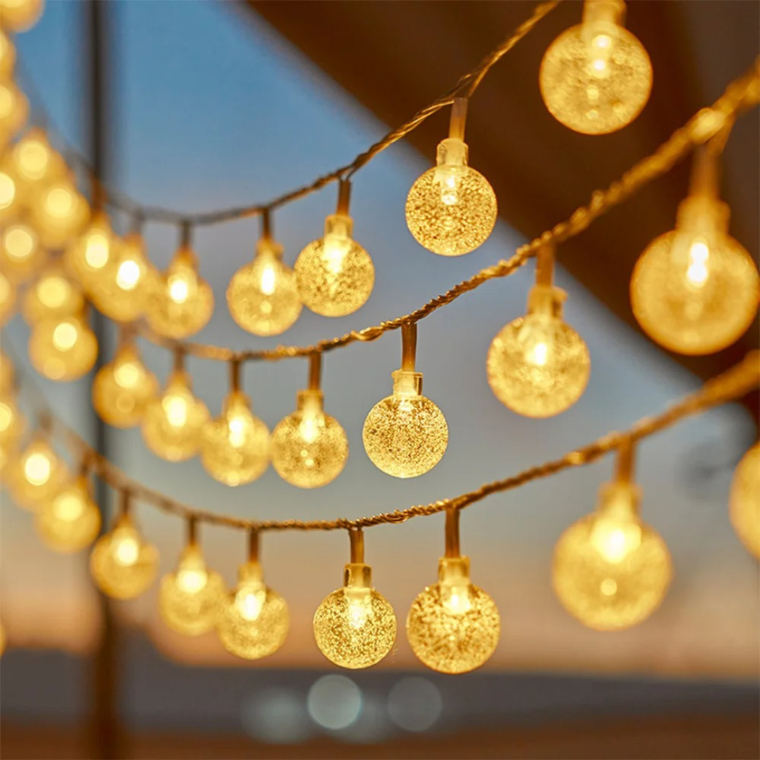 Solar LED Lichtsnoer voor Buiten - 12.5 Meter Waterdicht met Warmwit Licht