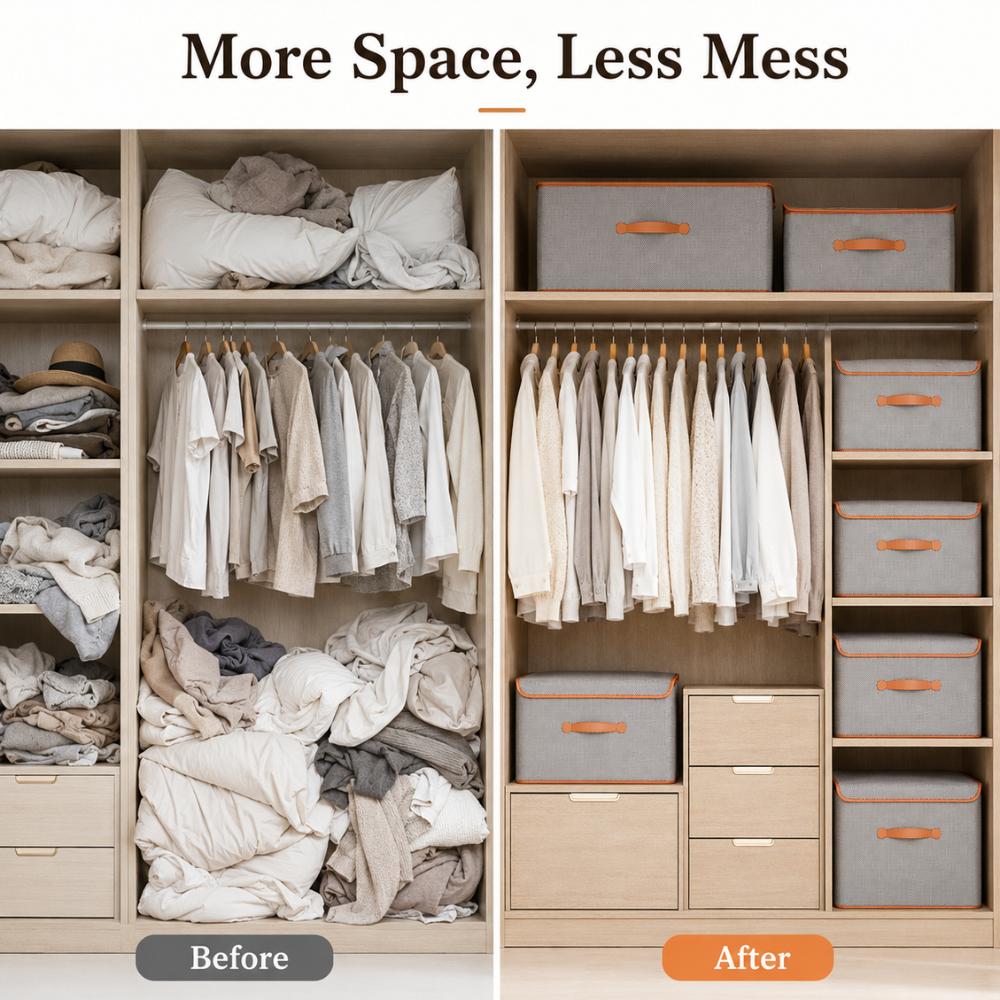 Opvouwbare Opbergbox Met Deksel Voor Kleding, Speelgoed En Huishoudelijke Organisatie