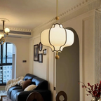 Hanglamp met Stoffen Kap en Zachte Rustgevende Sfeerverlichting