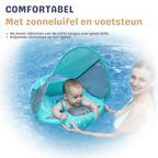 Baby Zwemband met UV‑Luifel en Comfortabele Ondersteuning