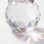 Kristallen Rozen Glas Facetvaas Regenboogreflectie Decoratief Ontwerp