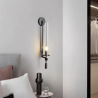 Wandlamp met Verticale Glasstructuur en Zachte Moderne Sfeerverlichting