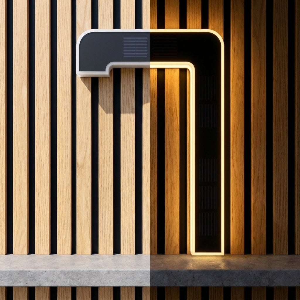 Solar LED Huisnummer met Automatische Verlichting