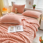 Fleecedeken met Bolletjesstructuur als Plaid voor Bank en Bed
