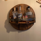 Wandrek met Houten Flespresentatie en Decoratieve Rondvorm