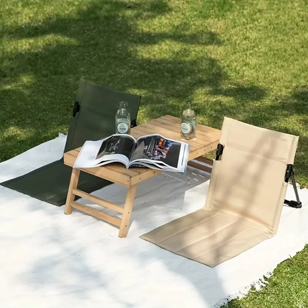 Opvouwbare Campingstoel met Rugleuning en Draagtas voor Outdoor Gebruik