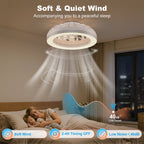 Plafondventilator met RGB LED-Verlichting en Dimbare Lamp voor Woonkamer