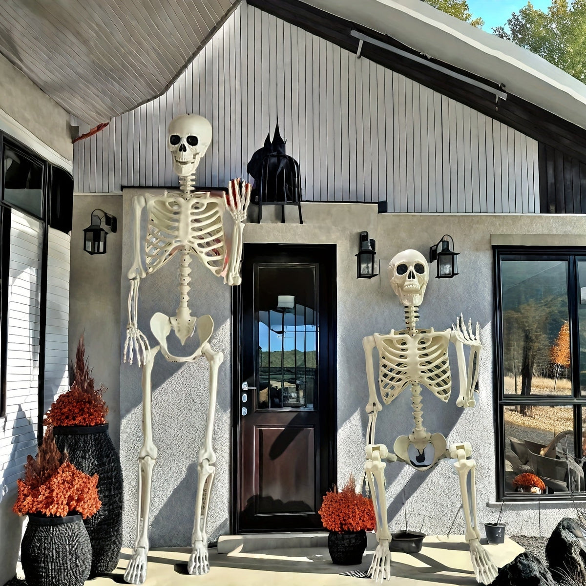 Levensgroot Skeletdecor Met Beweegbare Gewrichten Voor Opvallende Halloween Decoraties