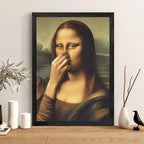 Badkamer Wandcanvas Met Humoristische Kunst En Vochtbestendige Afwerking