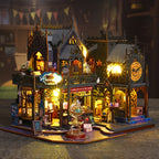 3D Houten Puzzelhuis Met LED Verlichting Voor Creatief Bouwplezier