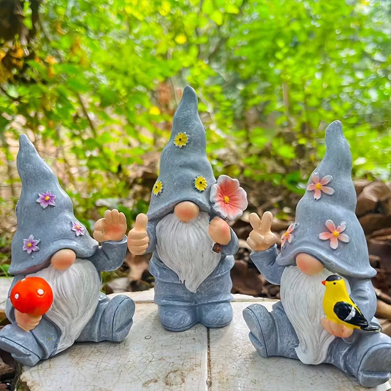 Kunsthars Beeldenset met Drie Stille Figuren voor Binnen en Buiten