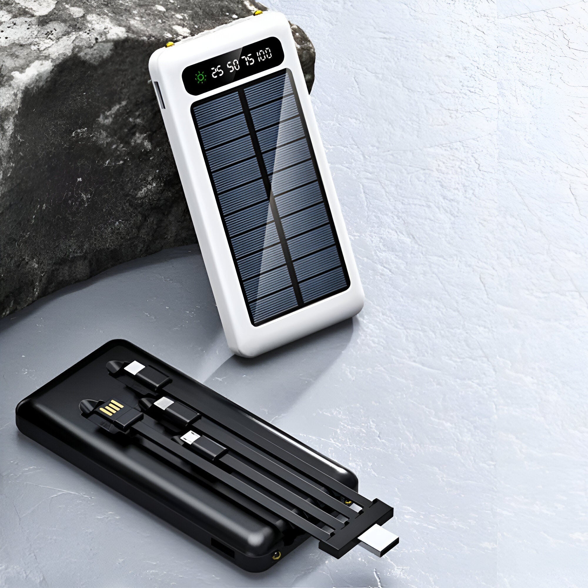 Solar Powerbank met 20.000mAh en LED‑Display