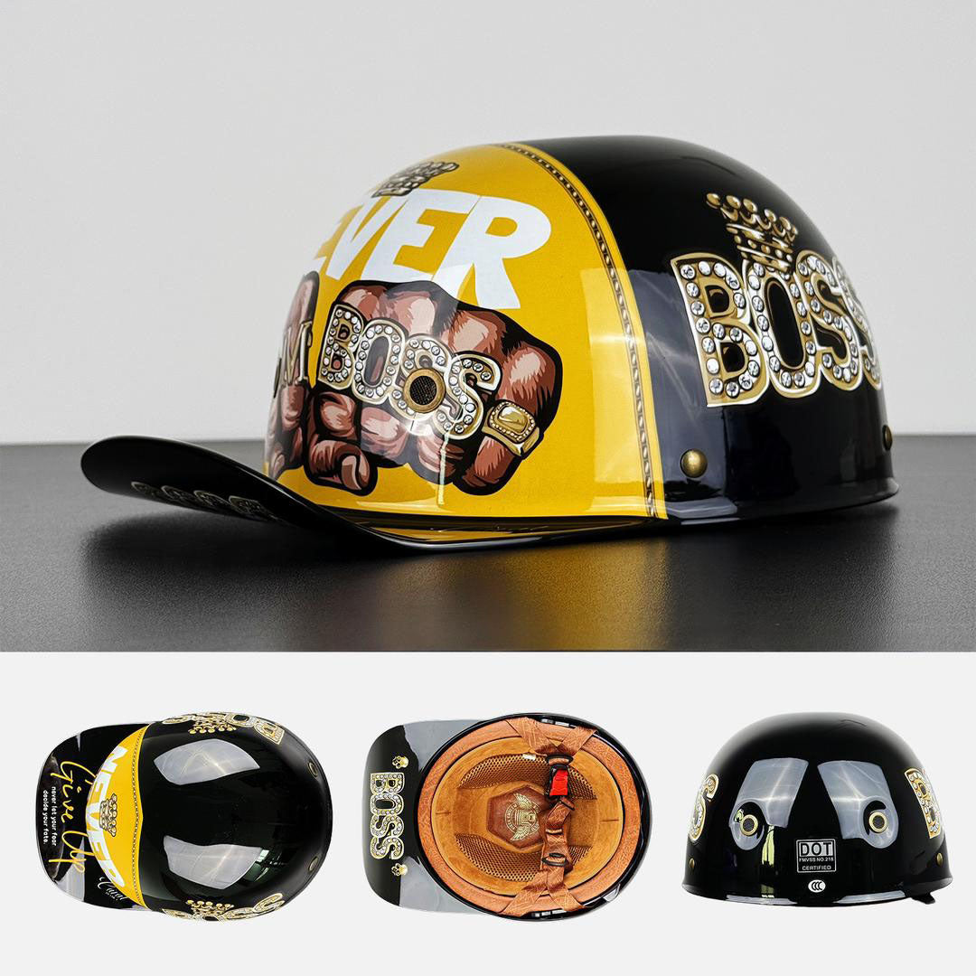Cap‑Stijl Motorhelm met Sterke ABS‑Constructie en Veiligheidscertificering