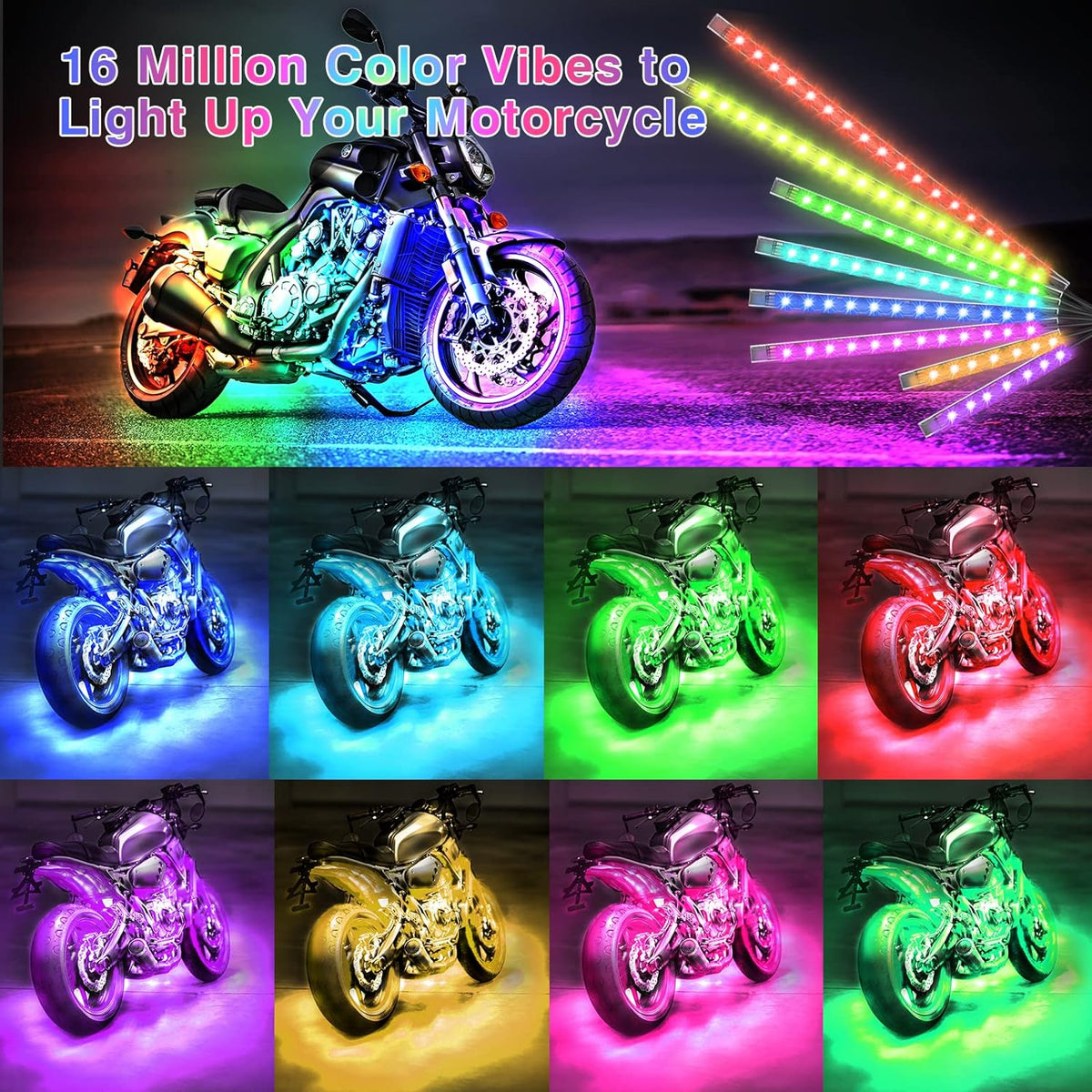 Motor Ledset Met 12 Strips Voor Kleureffecten En Veiligheidsverlichting