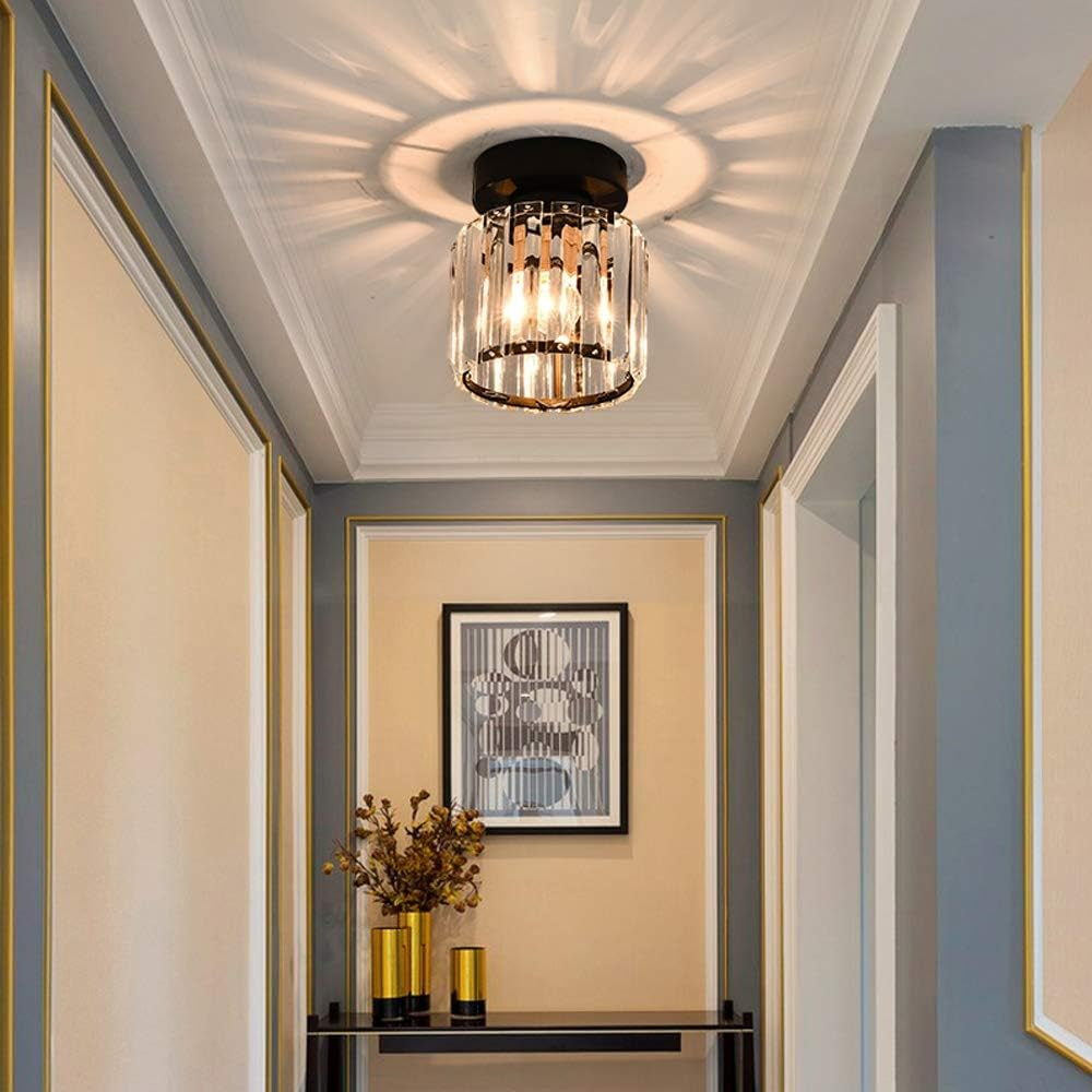 Inbouw Plafondlamp Met Kristalglas En Compact Ontwerp Voor Heldere Gangverlichting