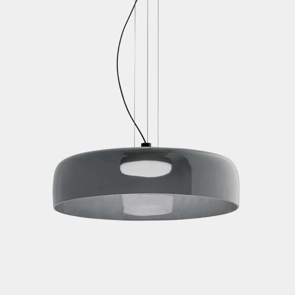 Luxe Glazen Hanglamp met Unieke Handgemaakte Kap voor Warme Sfeerverlichting