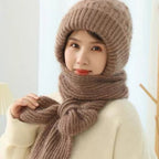 Wintermuts En Halsbeschermer Met Warm Fleece En Elastisch Strickontwerp