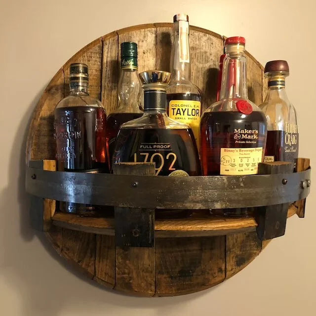 Robuust Houten Drankendisplay Voor Stijlvolle Presentatie