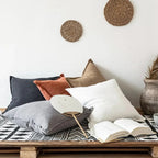 Linnenvezel Kussenhoes Met Koele Textuur En Luxe Zachte Afwerking Voor Sofa En Slaapkamer