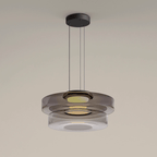 Gelaagde Glazen Hanglamp Met Warme LED-Verlichting En Tijdloos Design