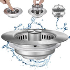 Gootsteen Zeef Met 3‑in‑1 Functie En Snelle Waterafvoer