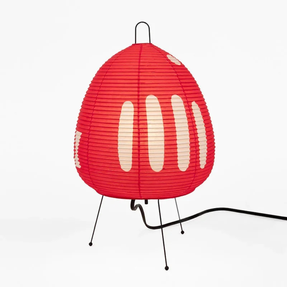 Japanse Tafellamp of Vloerlamp met Organische Papieren Vorm en Warme Sfeerverlichting
