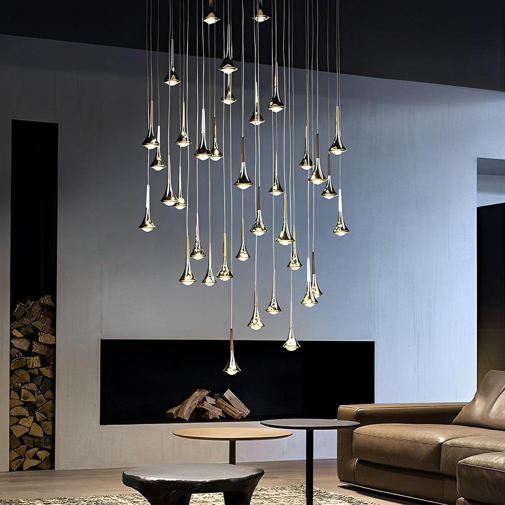 Nordische LED Hanglamp van Metaal met Druppelvormig Ontwerp