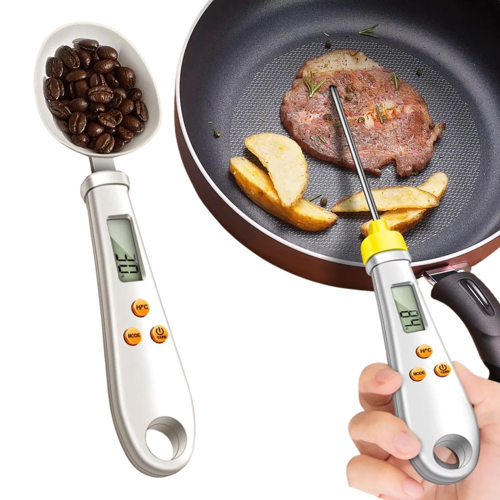 Digitale Keukenschep Met Weegschaal En Thermometer Voor Nauwkeurig Koken