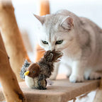 Interactief Vogelspeeltje voor Katten met Geluid en Veerbeweging